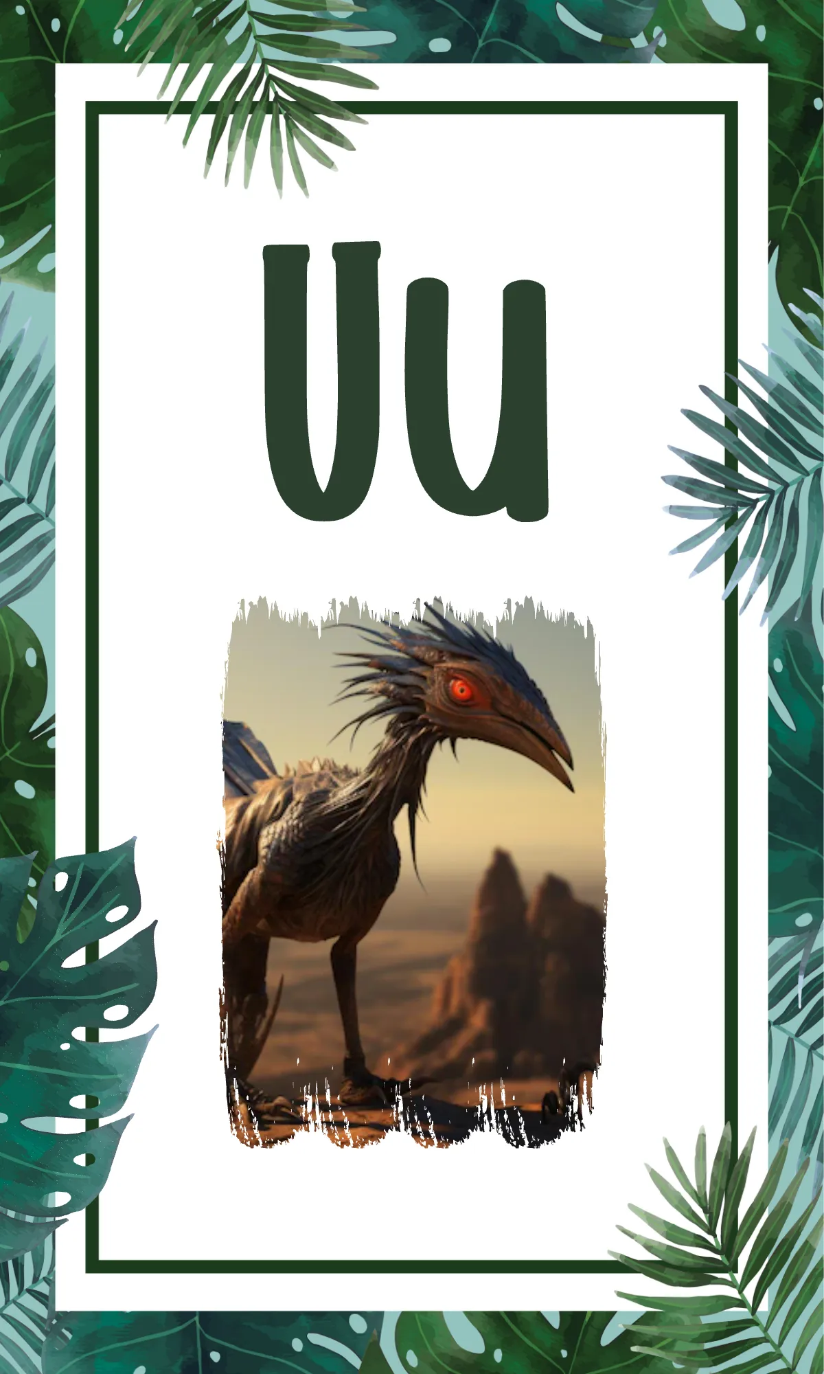 Free Dinosaur Alphabet Flashcards Background Template to Edit Online