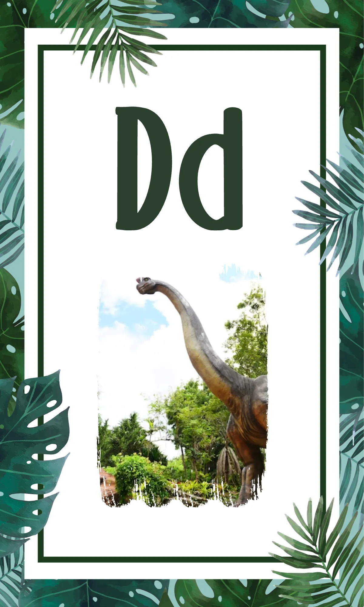 Free Dinosaur Alphabet Flashcards Background Template to Edit Online