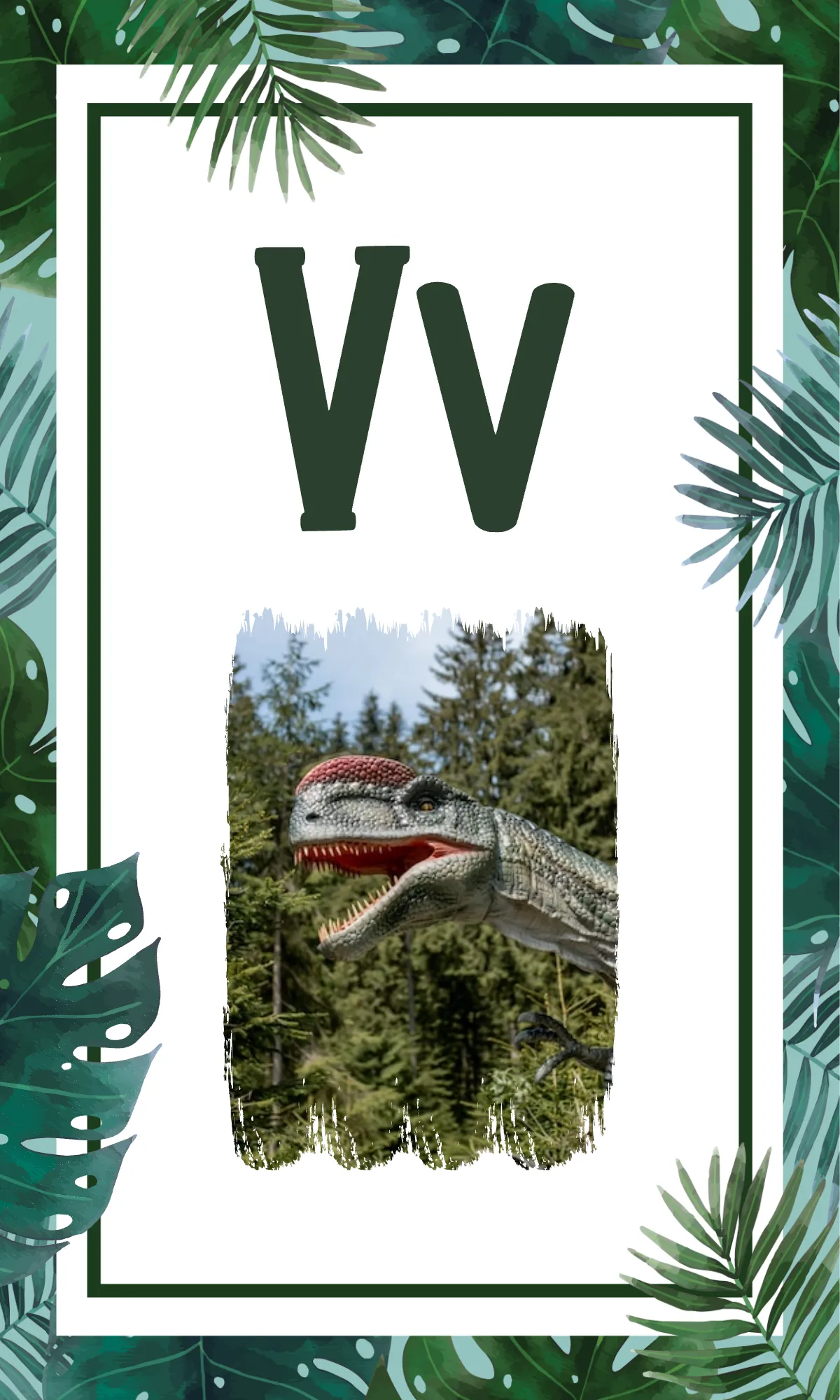 Free Dinosaur Alphabet Flashcards Background Template to Edit Online