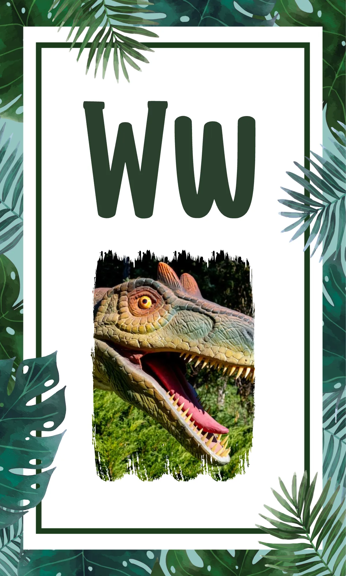 Free Dinosaur Alphabet Flashcards Background Template to Edit Online