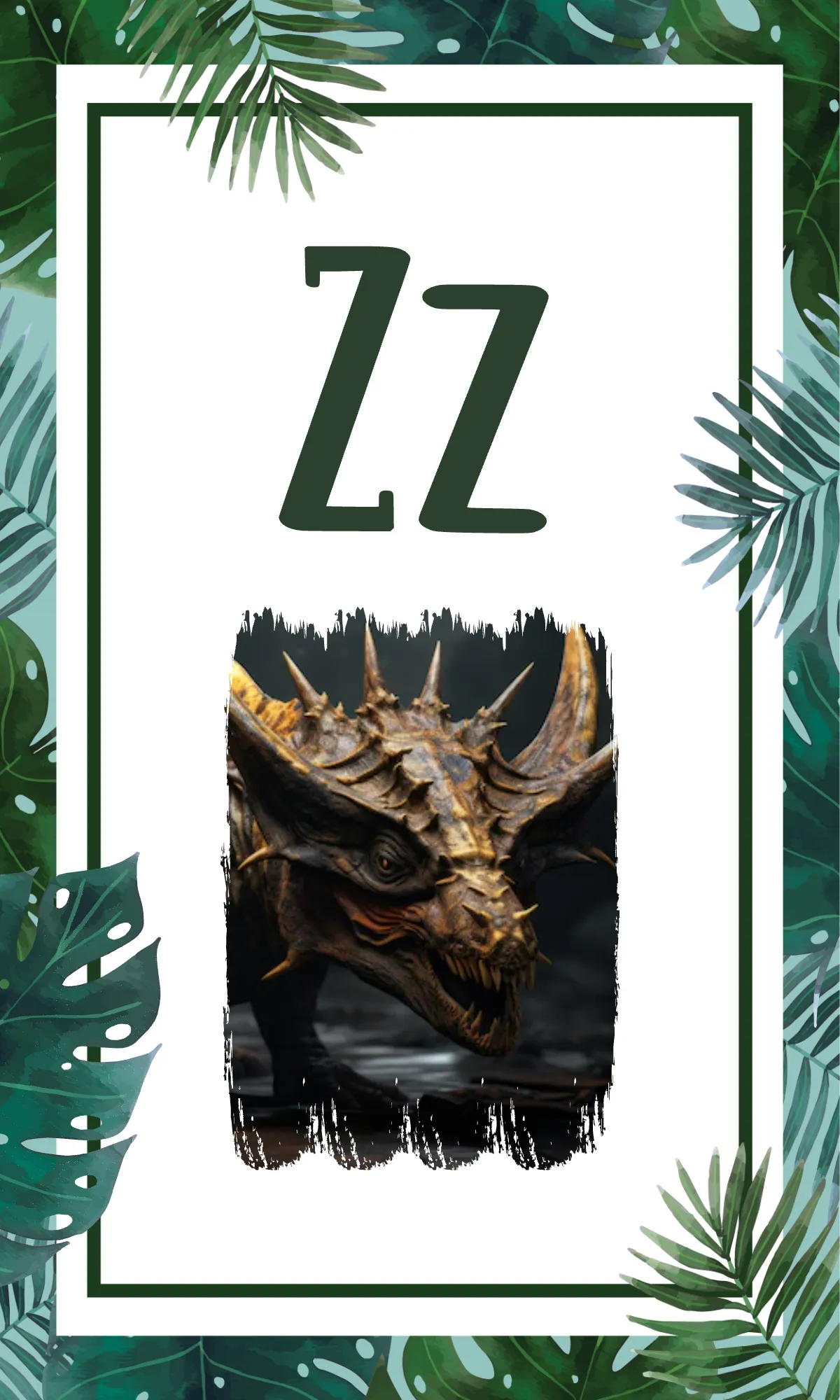 Free Dinosaur Alphabet Flashcards Background Template to Edit Online