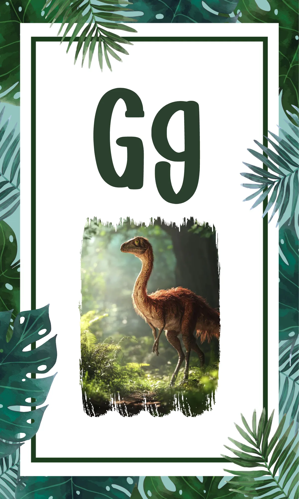 Free Dinosaur Alphabet Flashcards Background Template to Edit Online