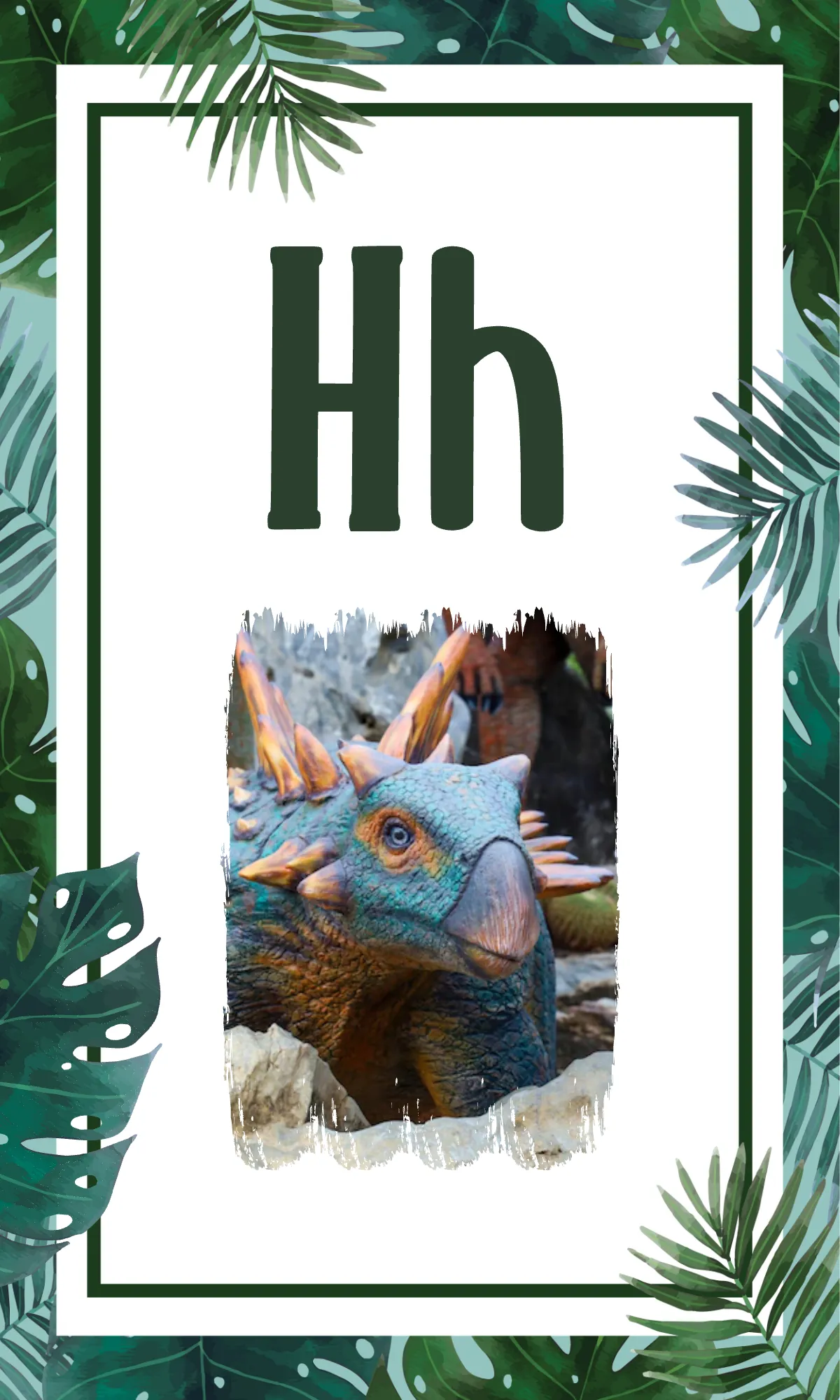 Free Dinosaur Alphabet Flashcards Background Template to Edit Online