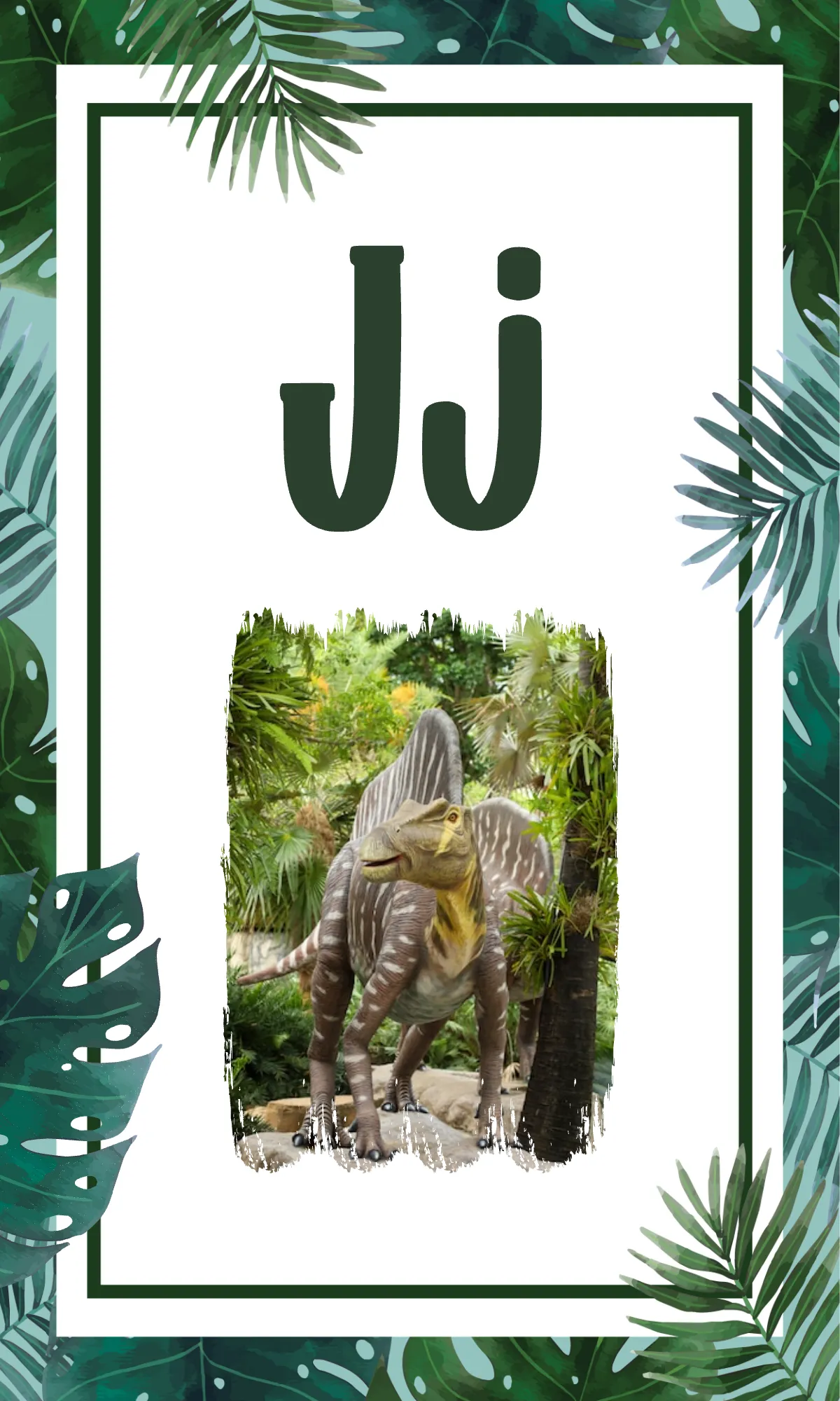 Free Dinosaur Alphabet Flashcards Background Template to Edit Online