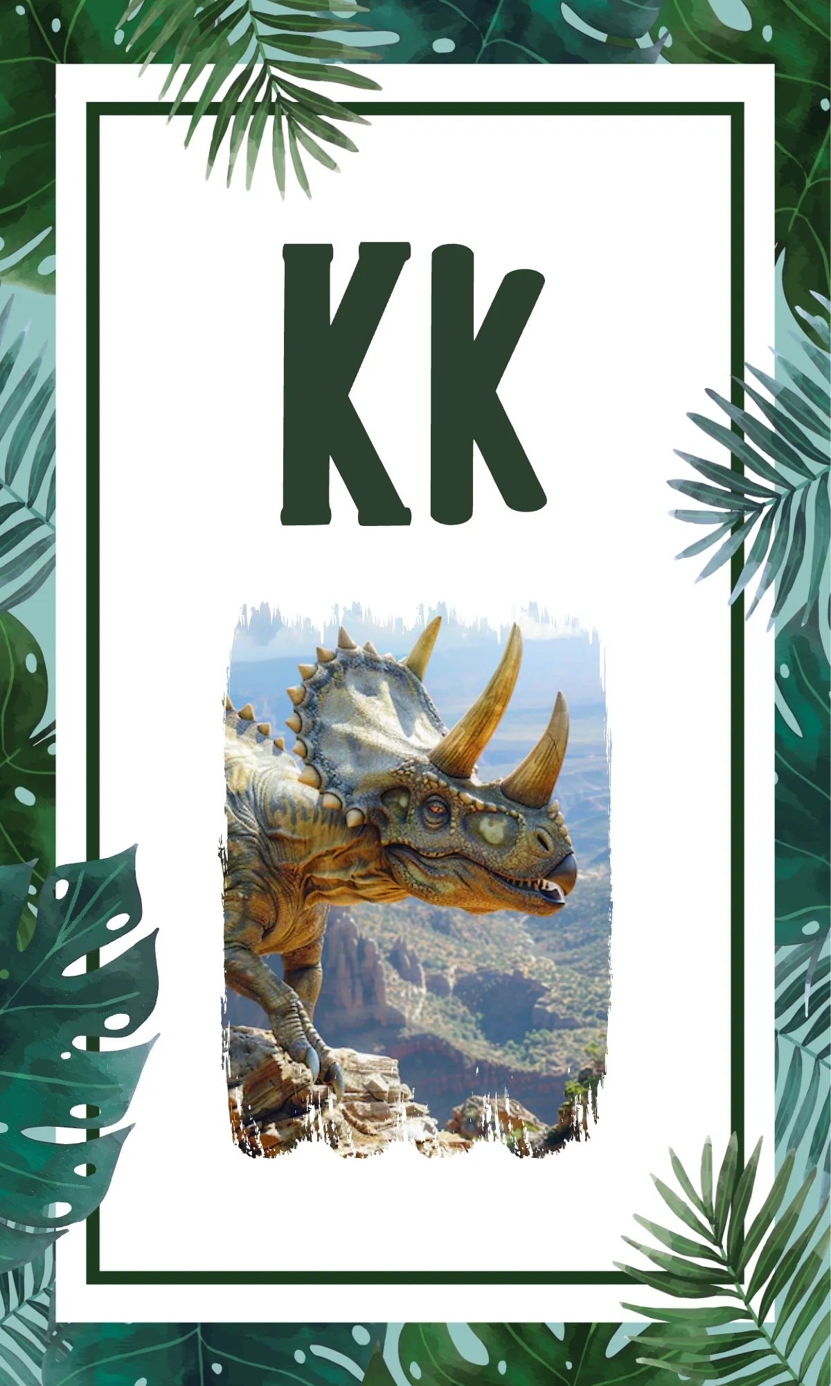 Free Dinosaur Alphabet Flashcards Background Template to Edit Online