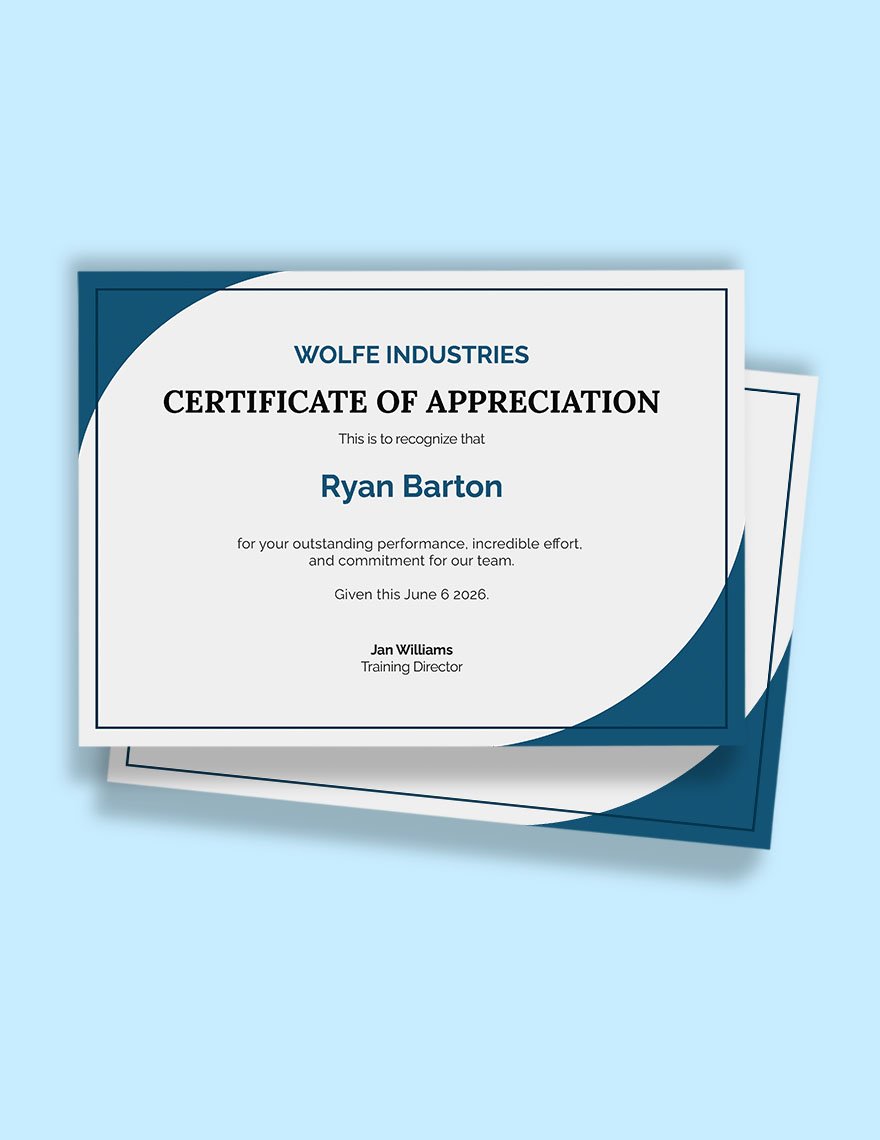 Thanks to Coach Certificate Template