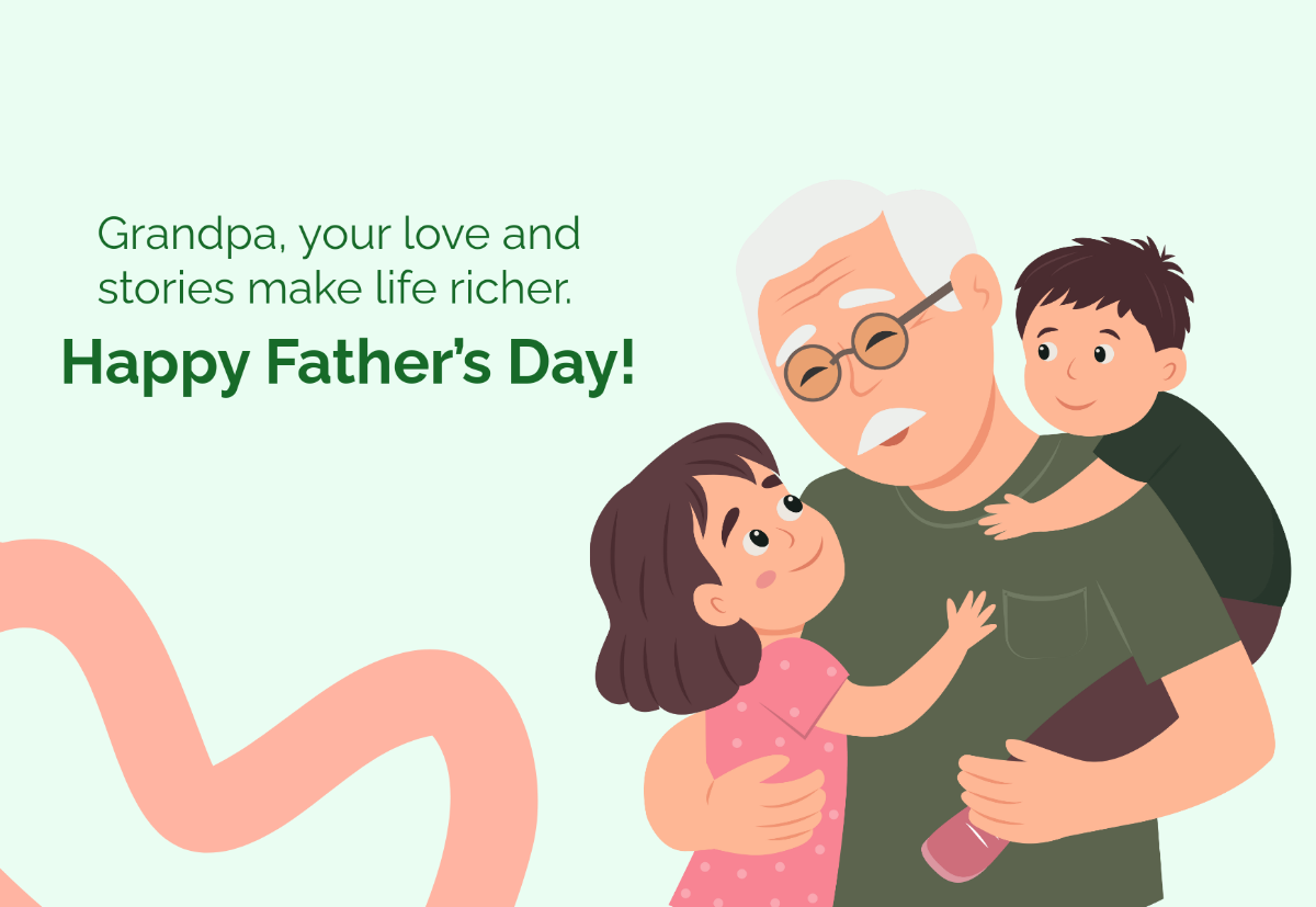 Father's Day Card for Grandpa Template