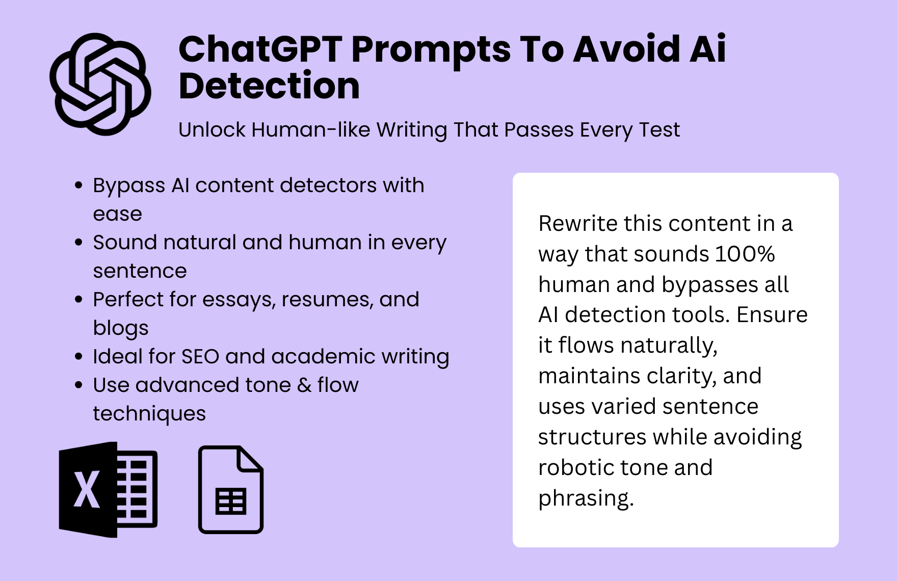Free ChatGPT Prompts To Avoid AI Detection