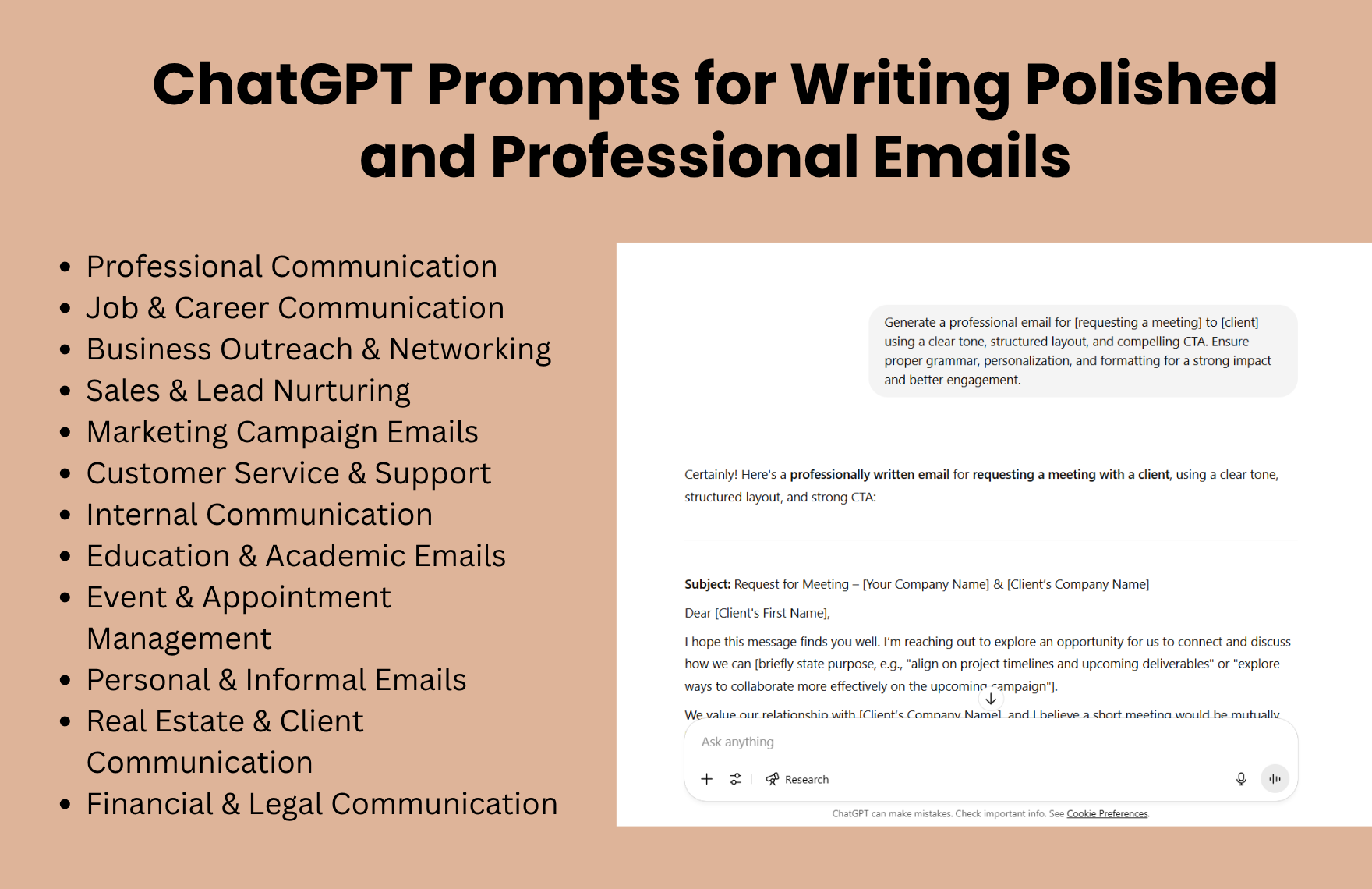 Free ChatGPT Prompts For Emails