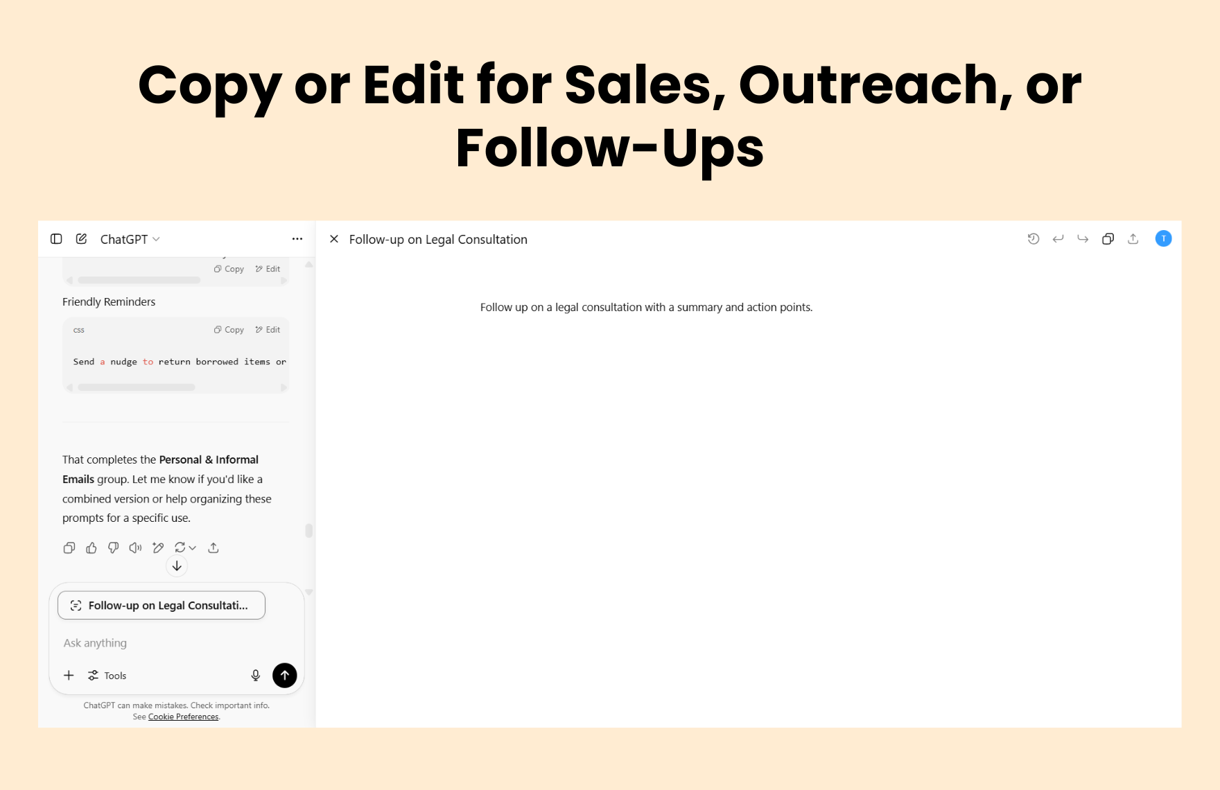 Free ChatGPT Prompts For Emails