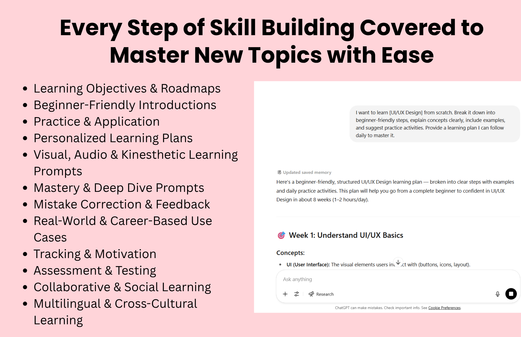 Free ChatGPT Prompts For Learning New Skills