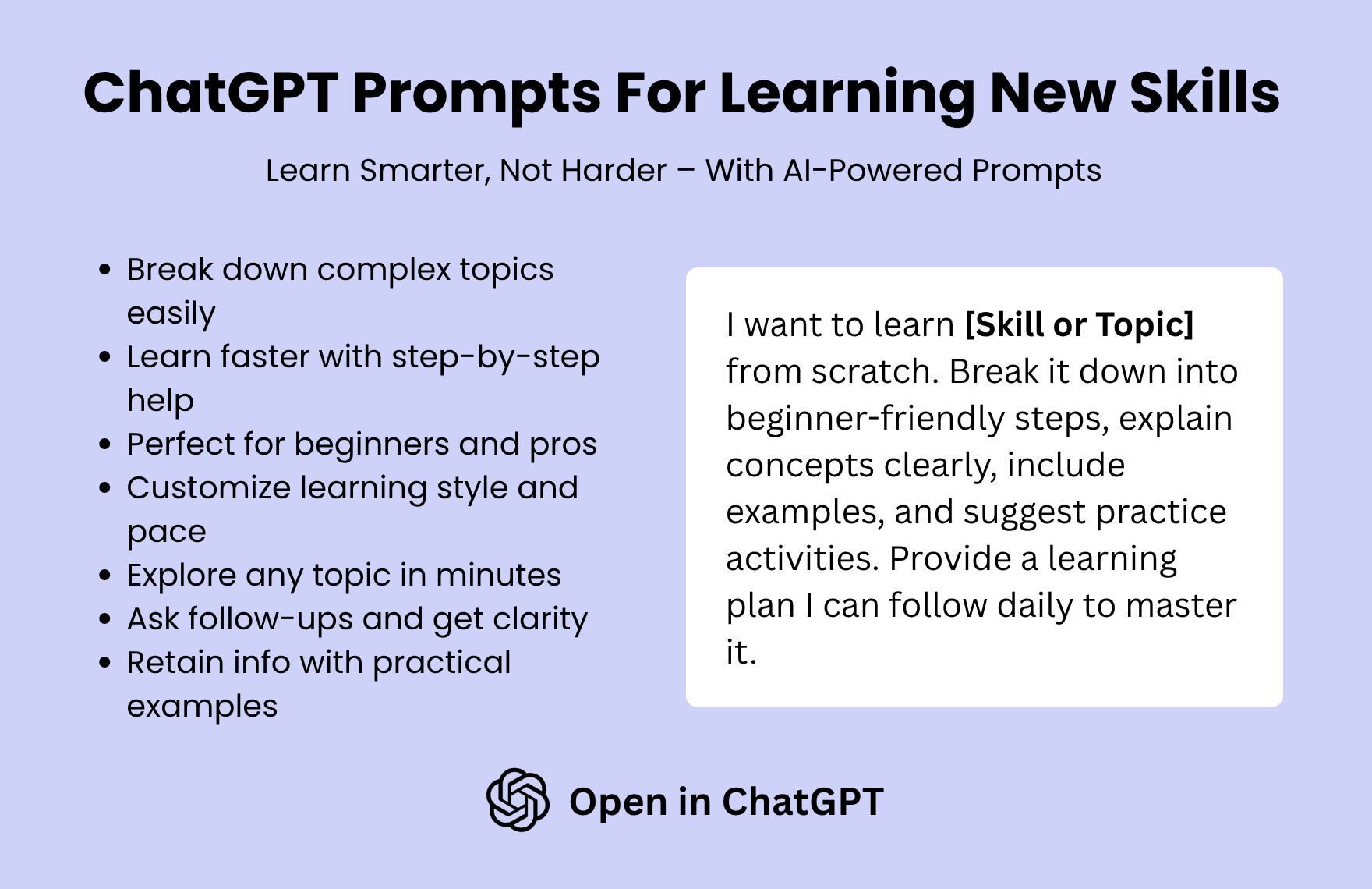 Free ChatGPT Prompts For Learning New Skills in Excel, Google Sheets