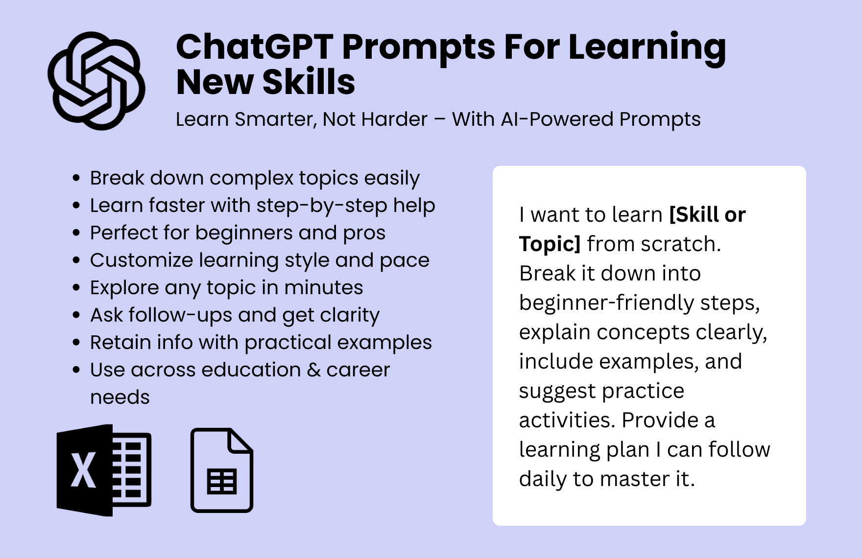 Free ChatGPT Prompts For Learning New Skills