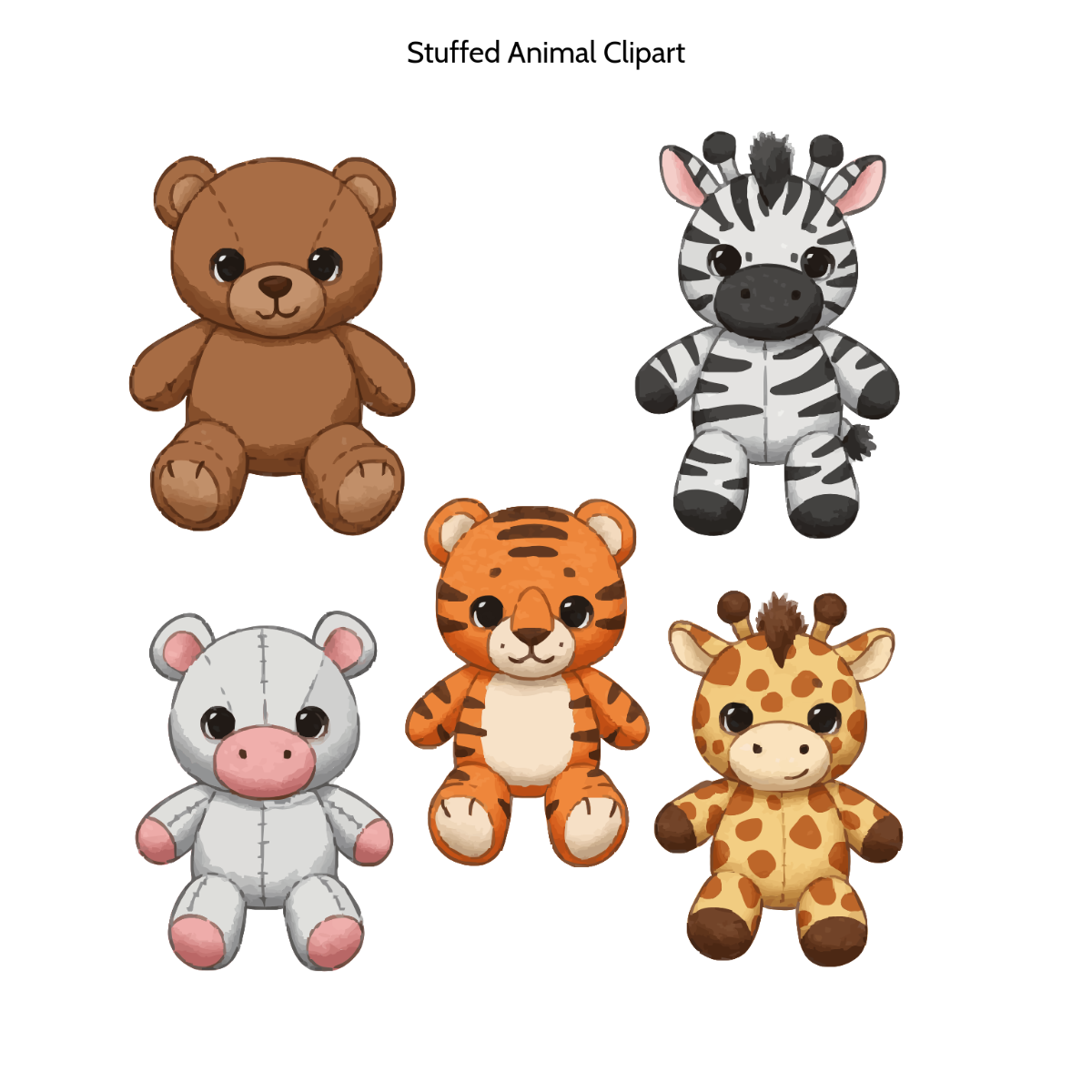 Free Stuffed Animal Clipart Template