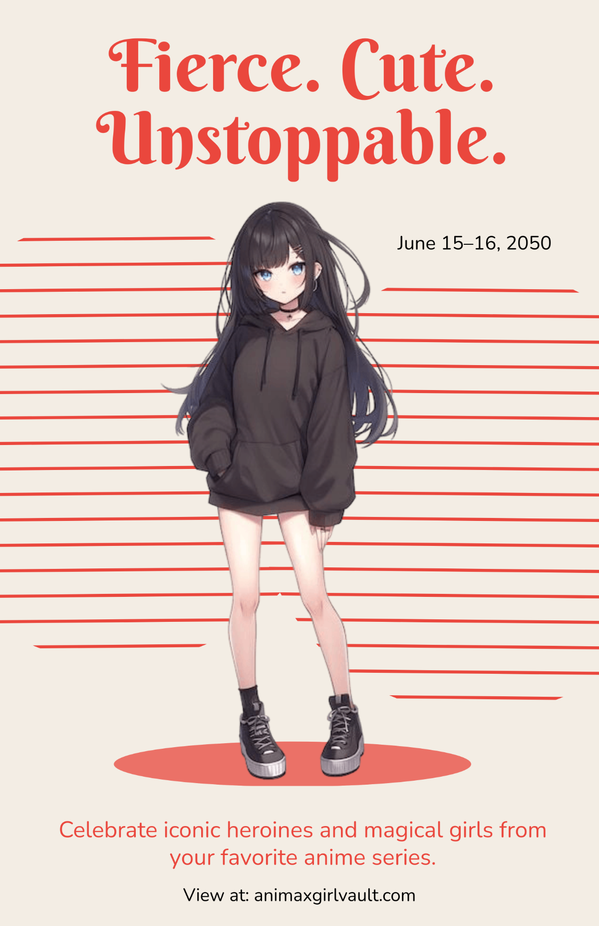Free Girl Anime Poster Template