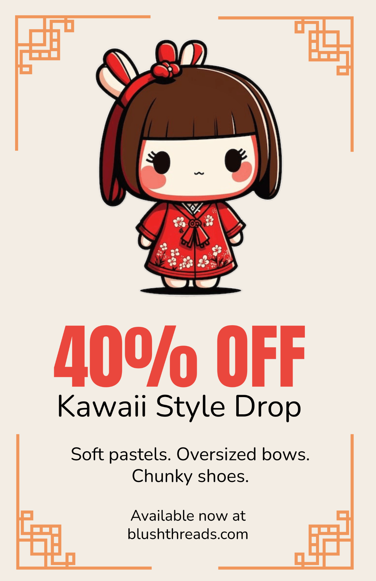 Free Cute Girl Poster Template