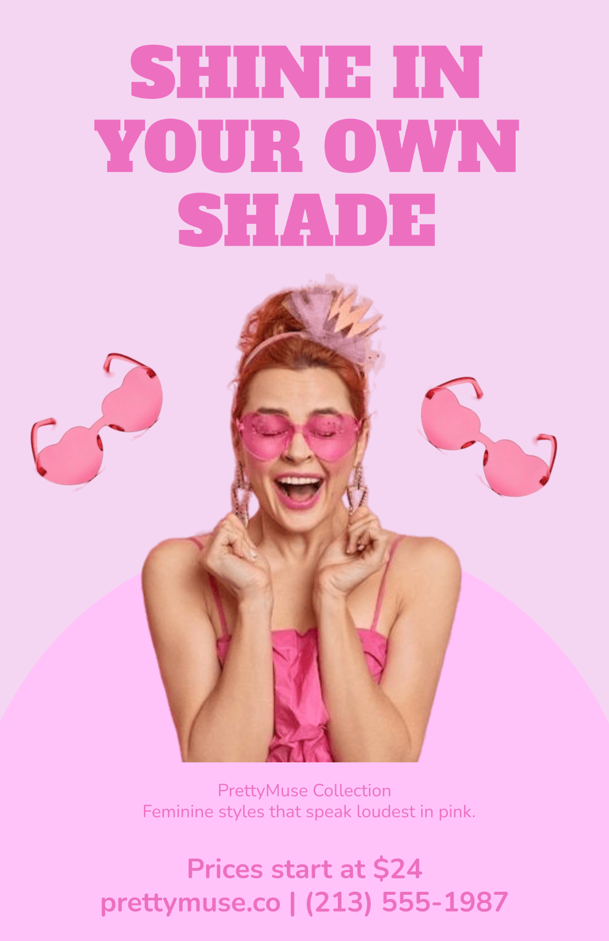Free Pink Girl Poster Template