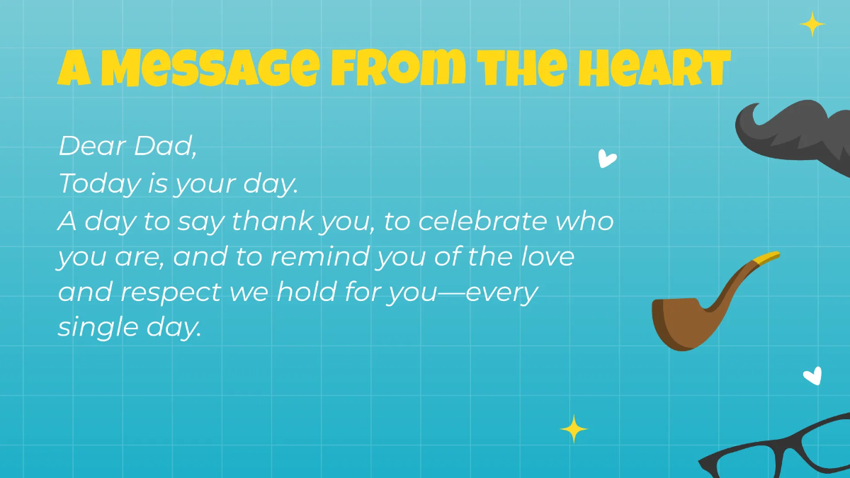 Free Father's Day Wishes Presentation Template to Edit Online