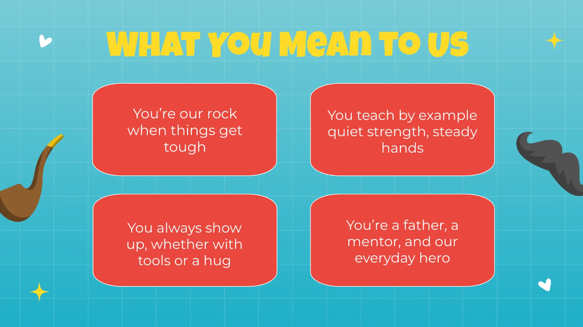 Free Father's Day Wishes Presentation Template to Edit Online