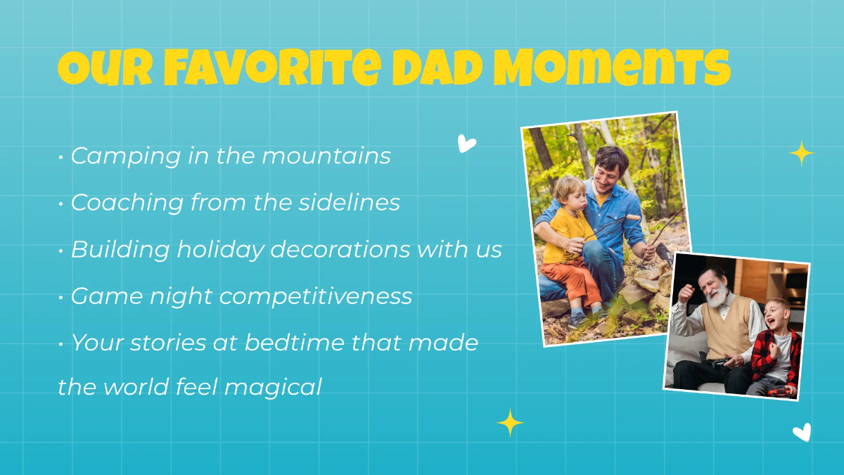 Free Father's Day Wishes Presentation Template to Edit Online
