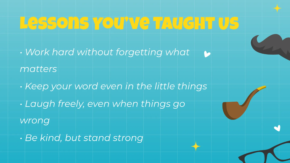 Free Father's Day Wishes Presentation Template to Edit Online