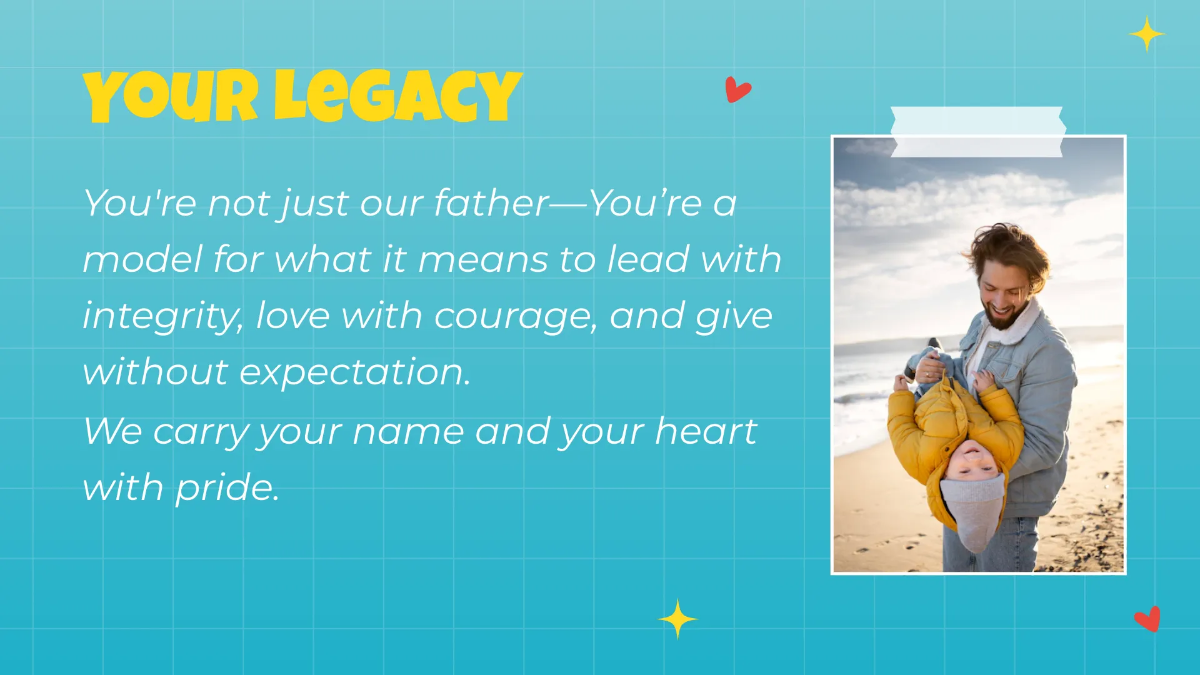 Free Father's Day Wishes Presentation Template to Edit Online