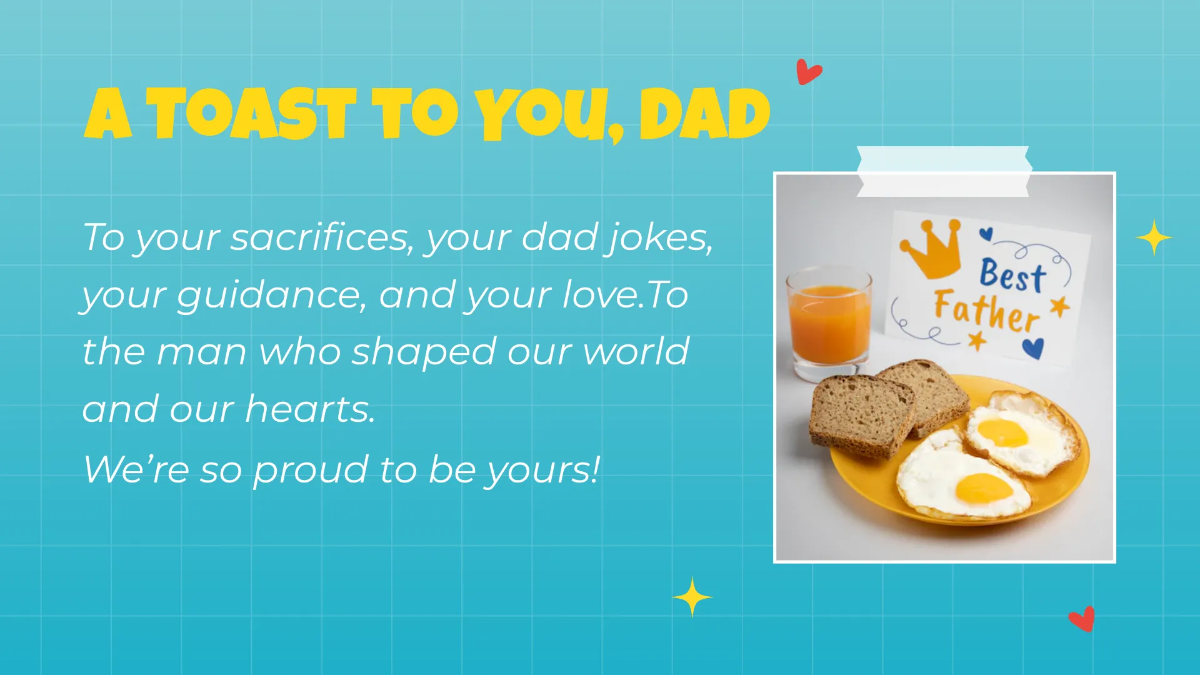 Free Father's Day Wishes Presentation Template to Edit Online