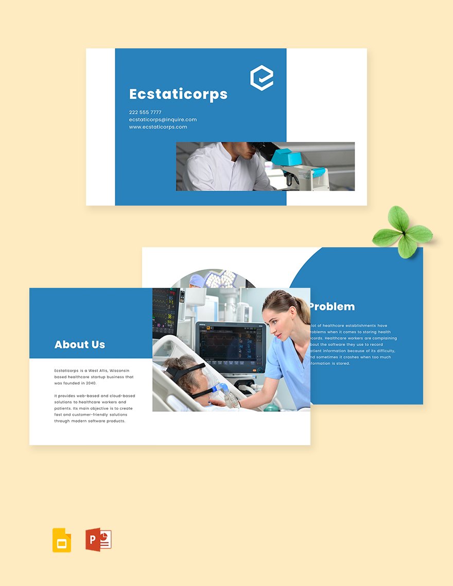 Free Healthcare Startup Pitch Deck Template