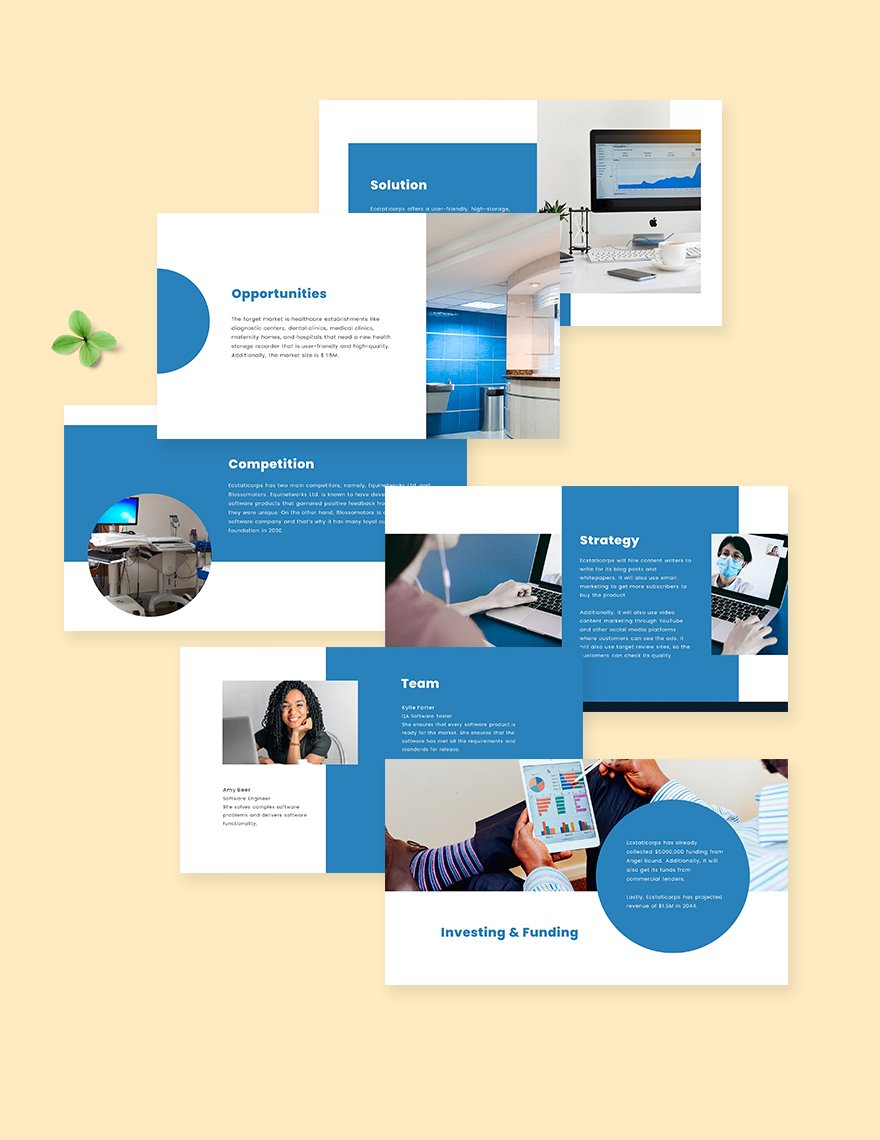 healthcare startup pitch deck editable