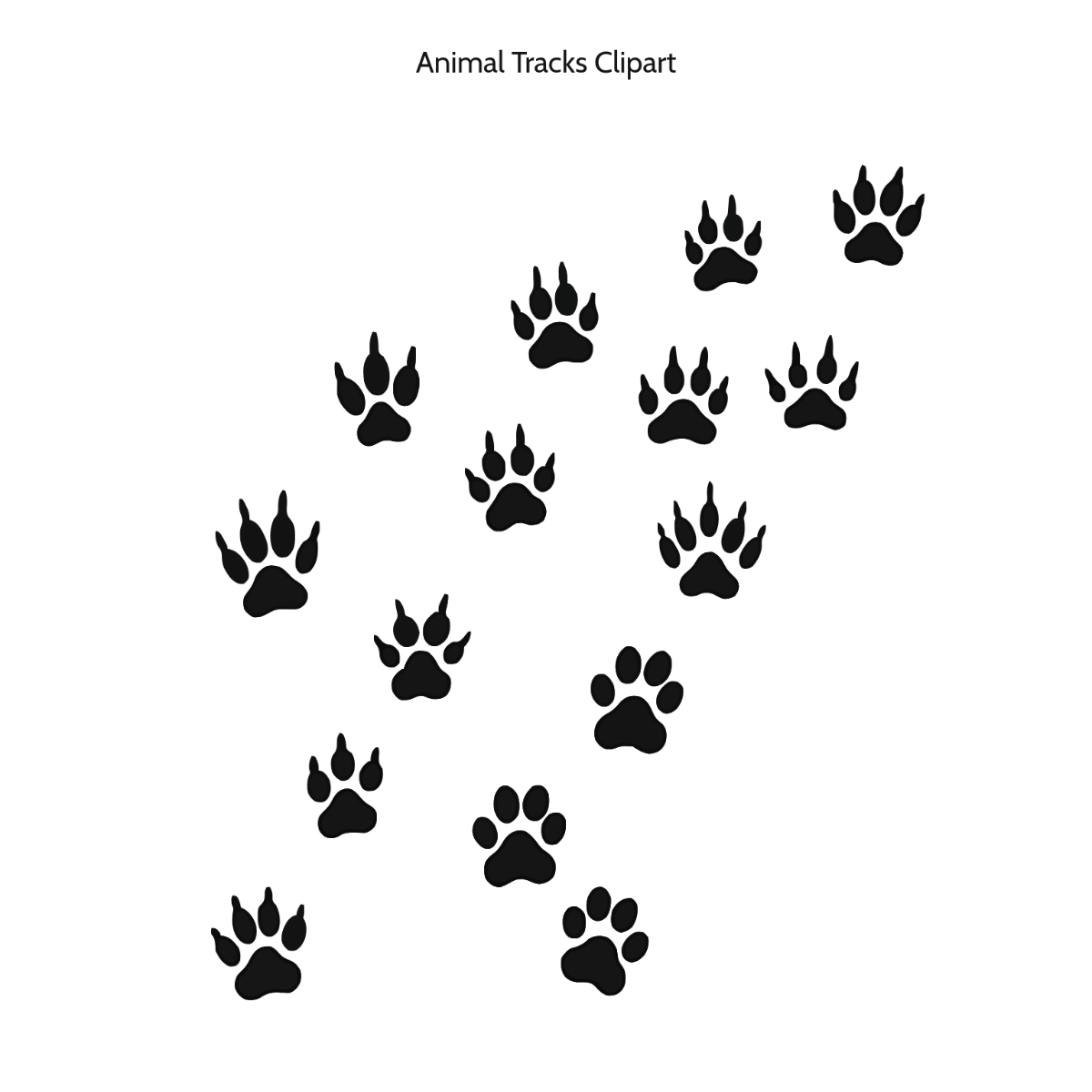 Free Animal Tracks Clipart Template