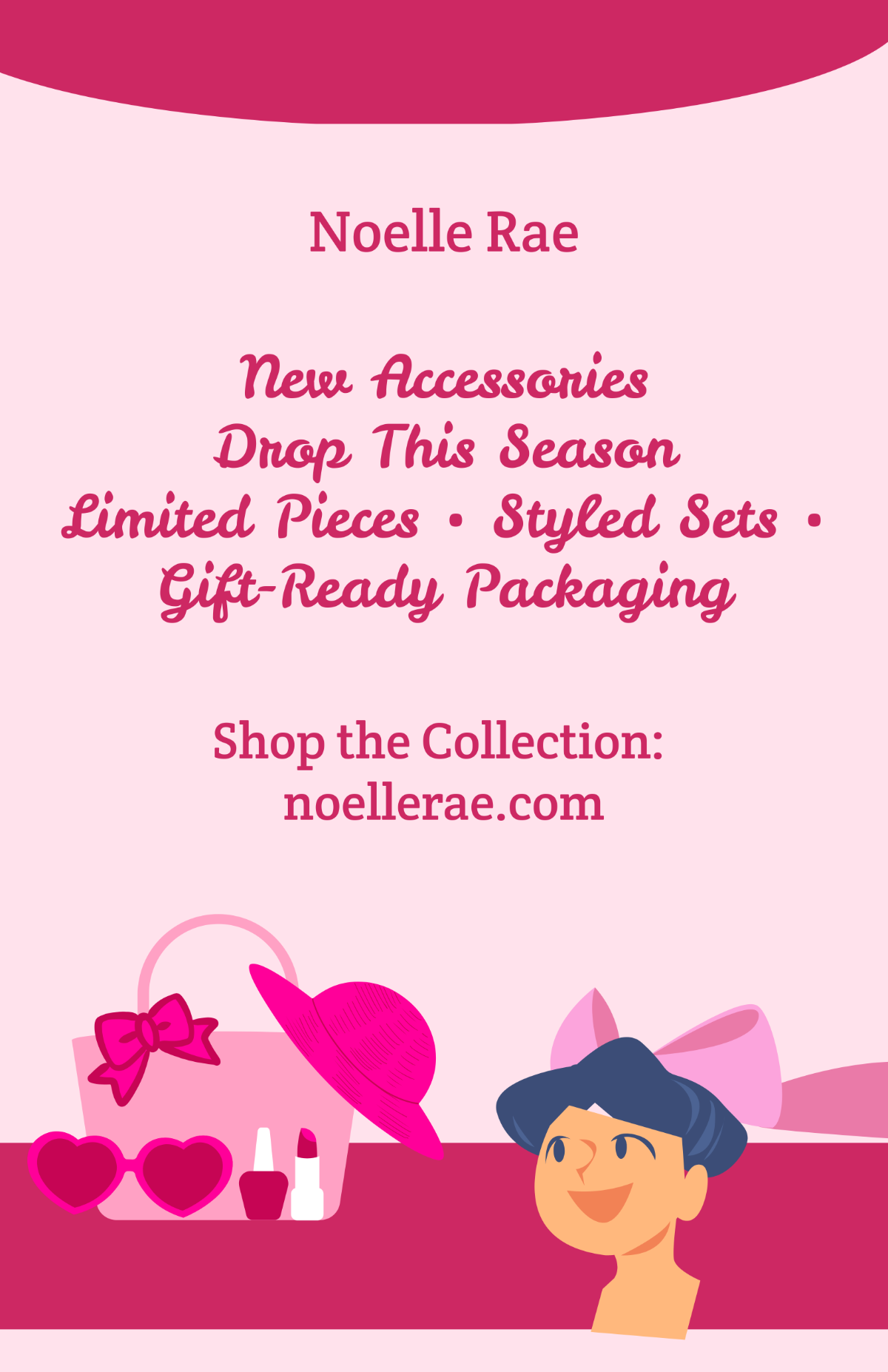 Free Girl Accessories Collection Poster Template