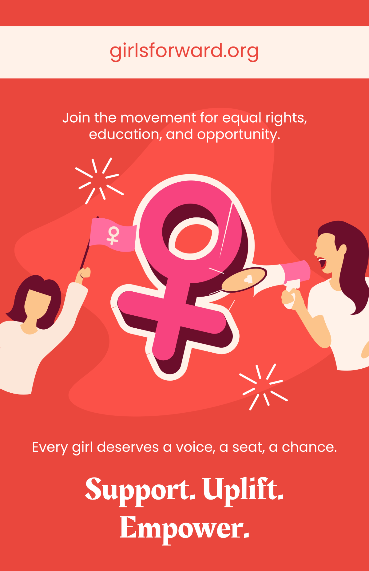 Free Girl Equality Poster Template to Edit Online
