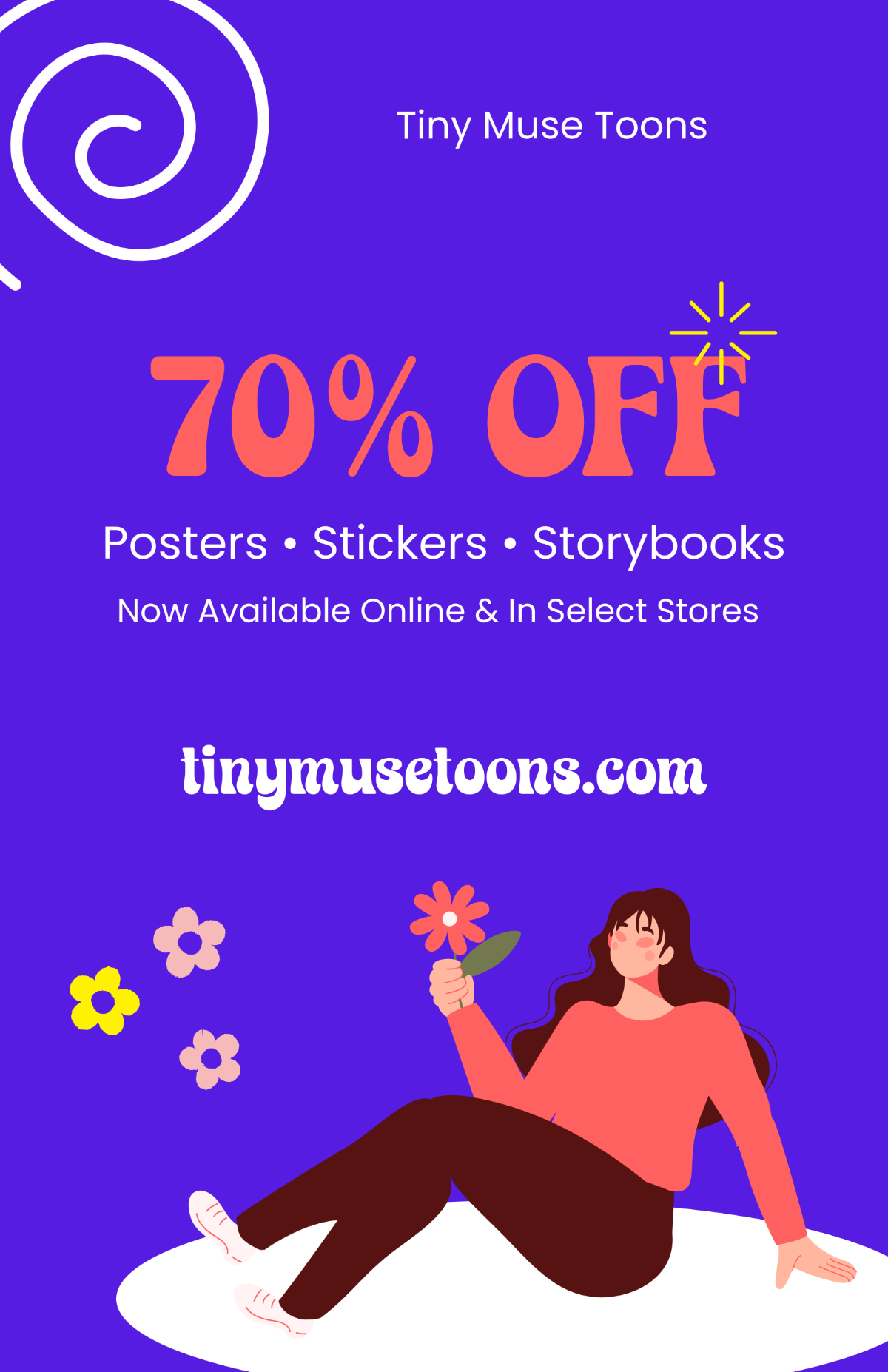 Free Girl Cartoon Poster Template