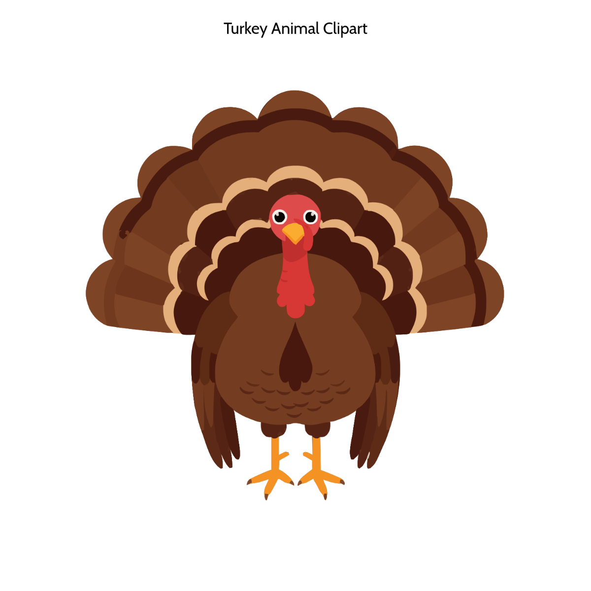 Free Turkey Animal Clipart Template