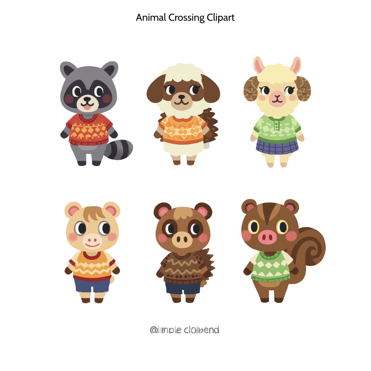 Free Animal Crossing Clipart Template