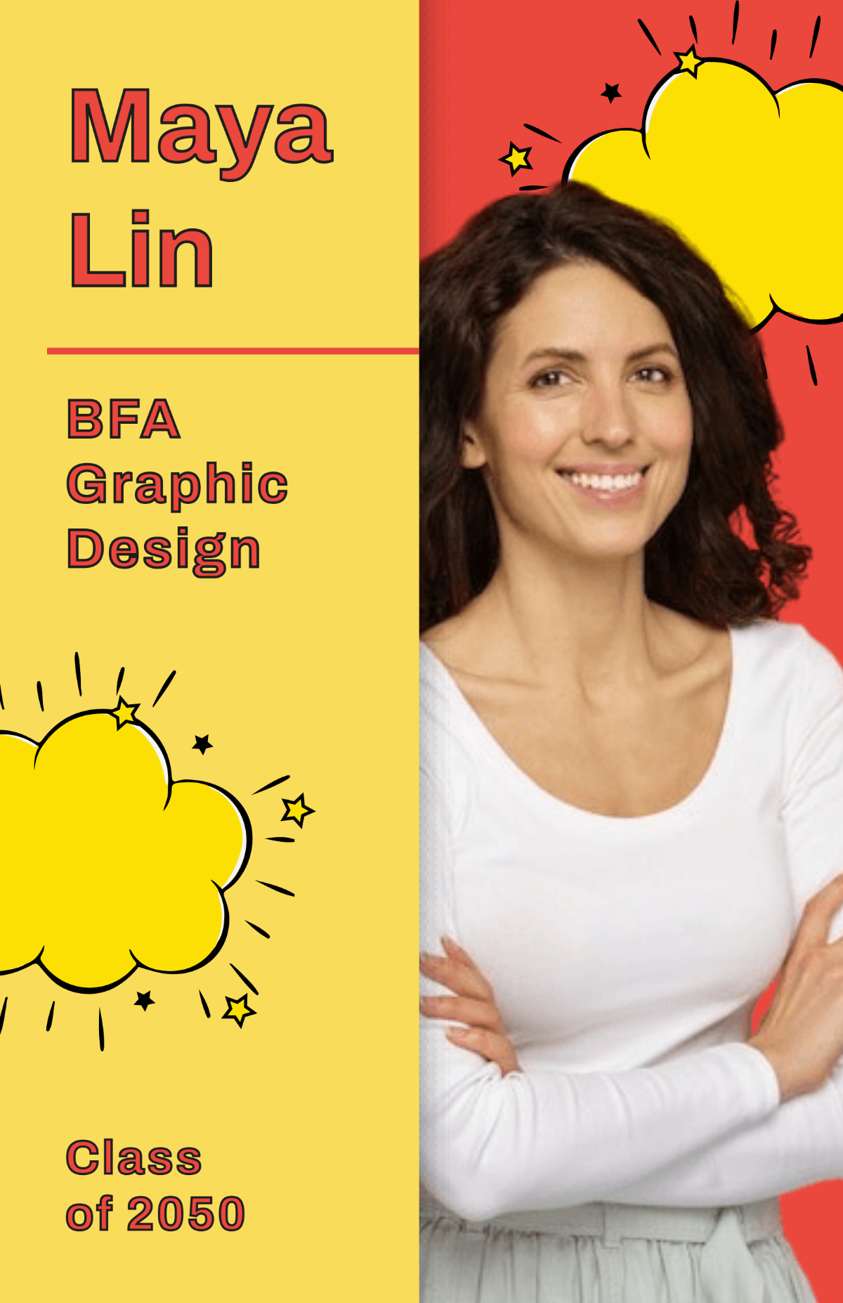 Free Girl Creative Graduation Poster Template