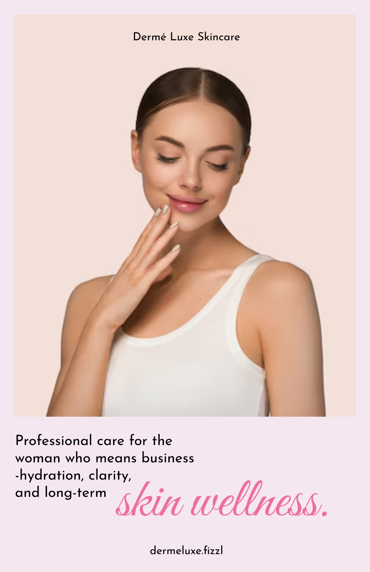 Free Professional Girl Skincare Poster Template