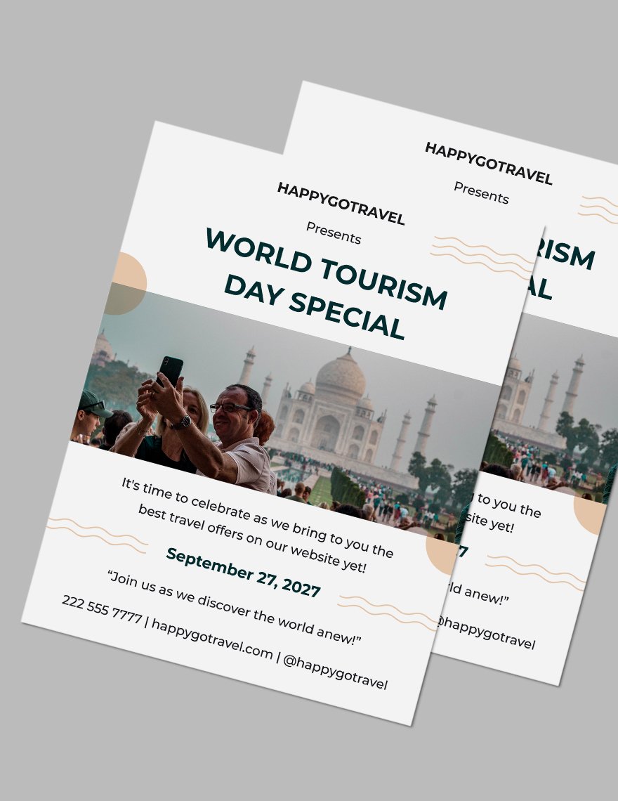 World Tourism Day Flyer Template
