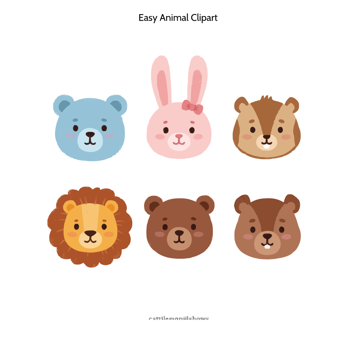 Free Easy Animal Clipart Template