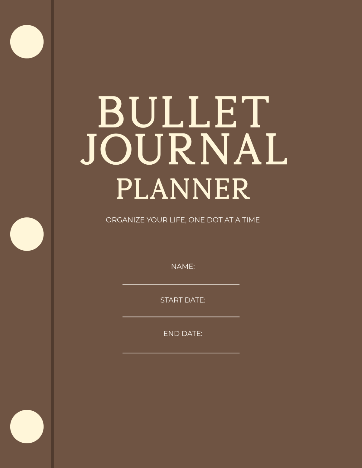 Free Bullet Journal Planner Template