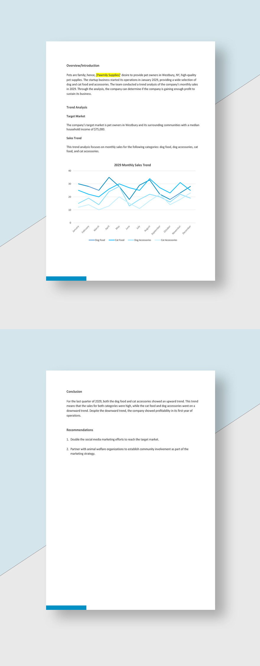Business Startup Trend Analysis Template
