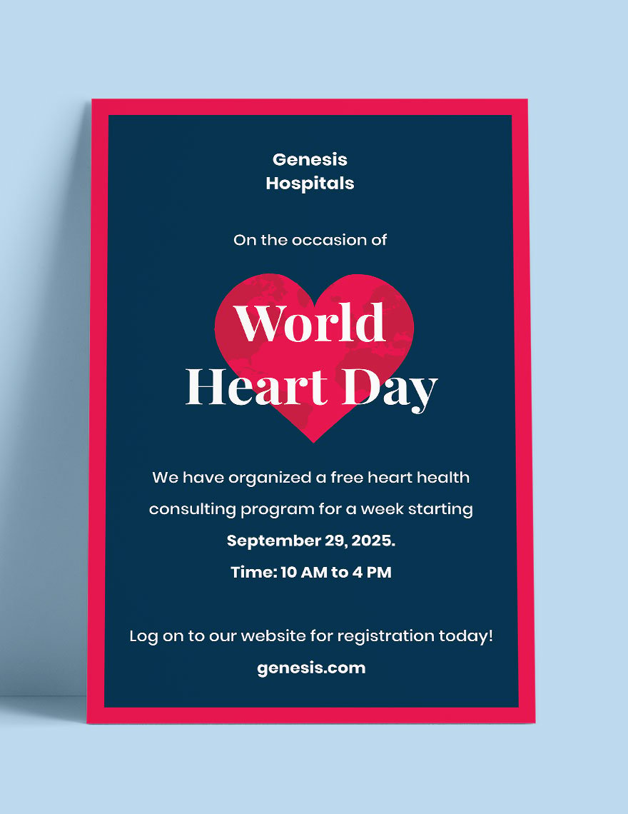 World Heart Day Poster Template