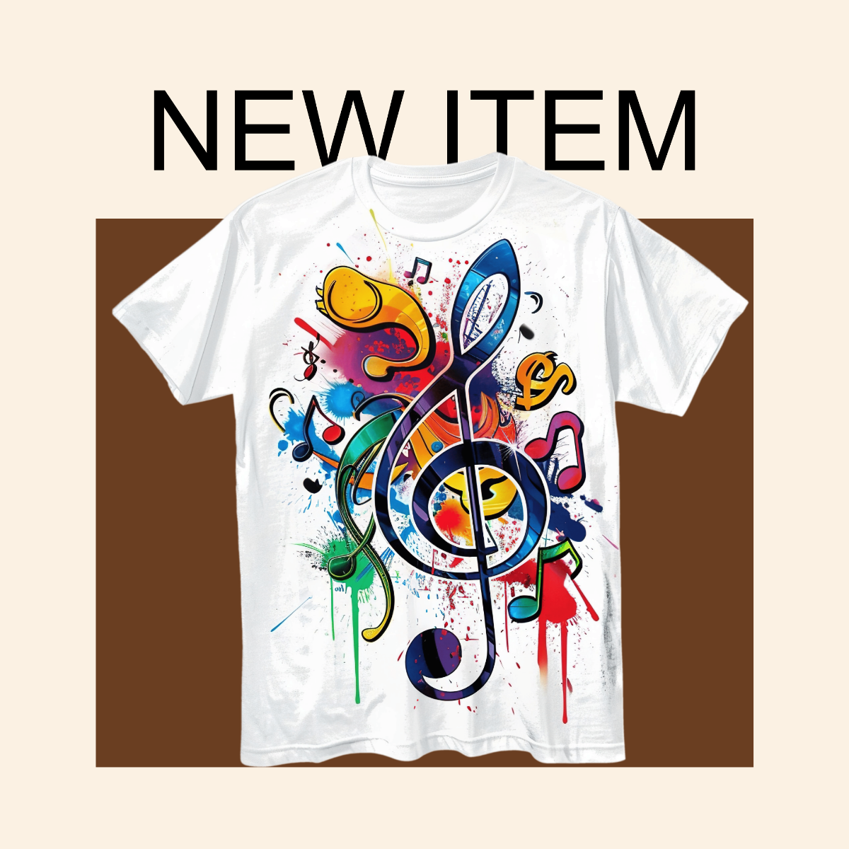 Free Colorful Band Shirt Mercari Photo Template