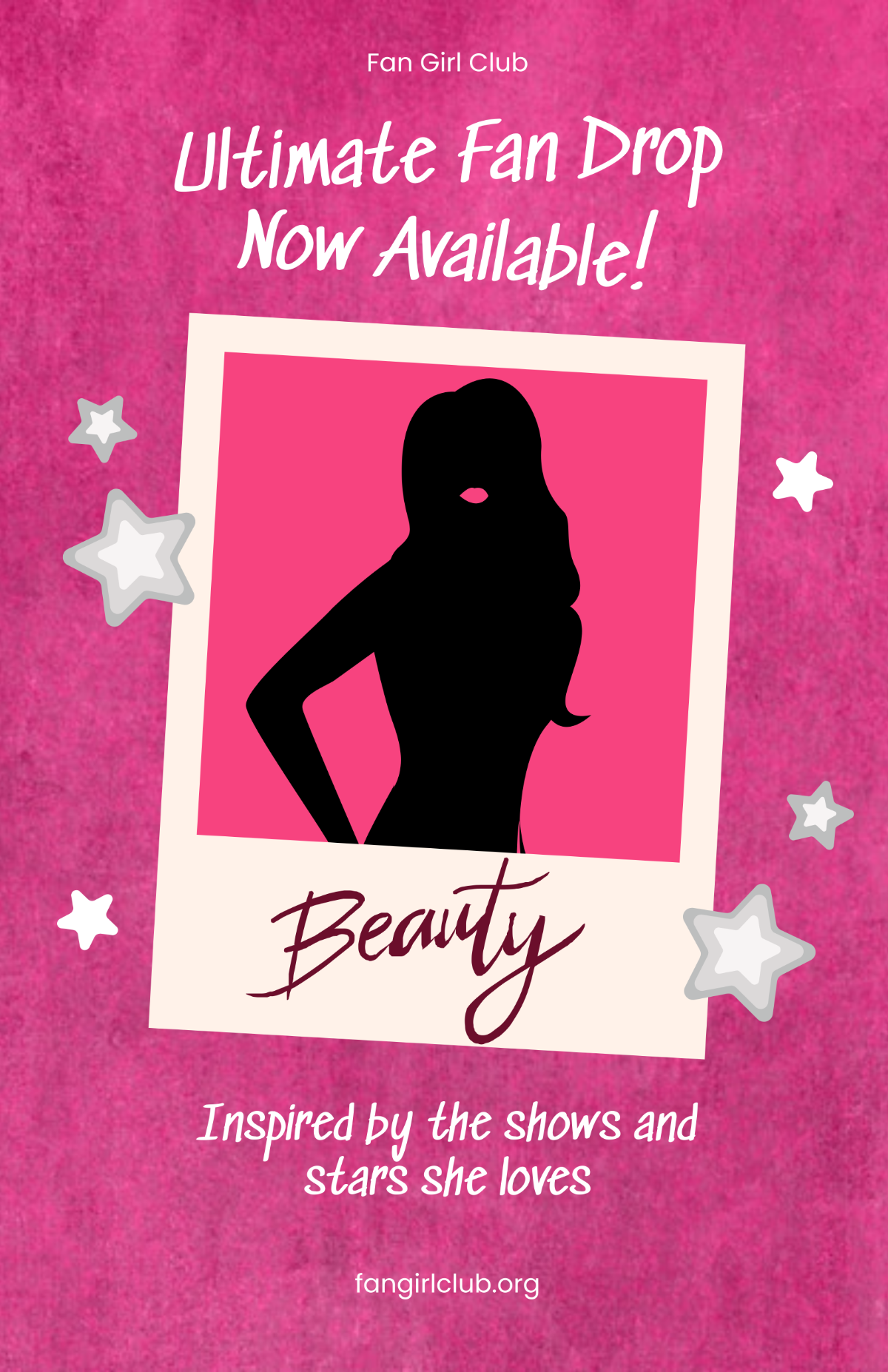 Free Fan Girl Editable Poster Template