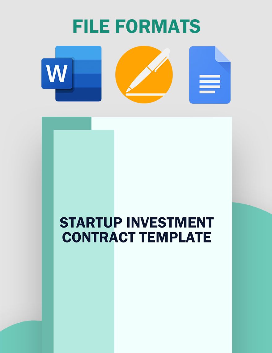 Startup Investment Contract Template