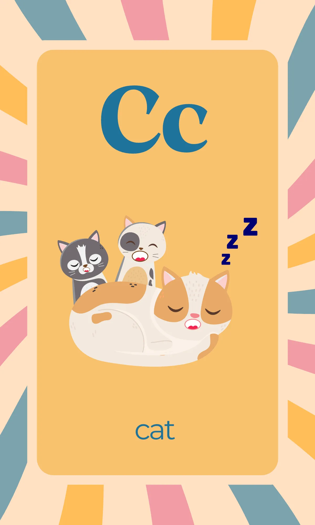 Free Colorful Alphabet Flashcards Template to Edit Online