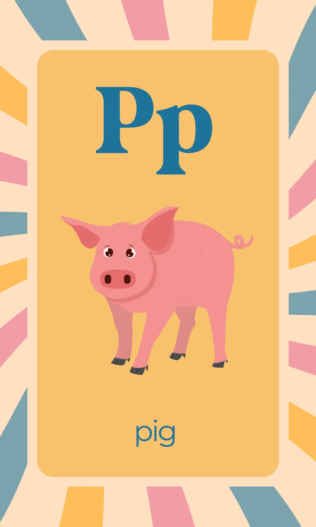 Free Colorful Alphabet Flashcards Template to Edit Online