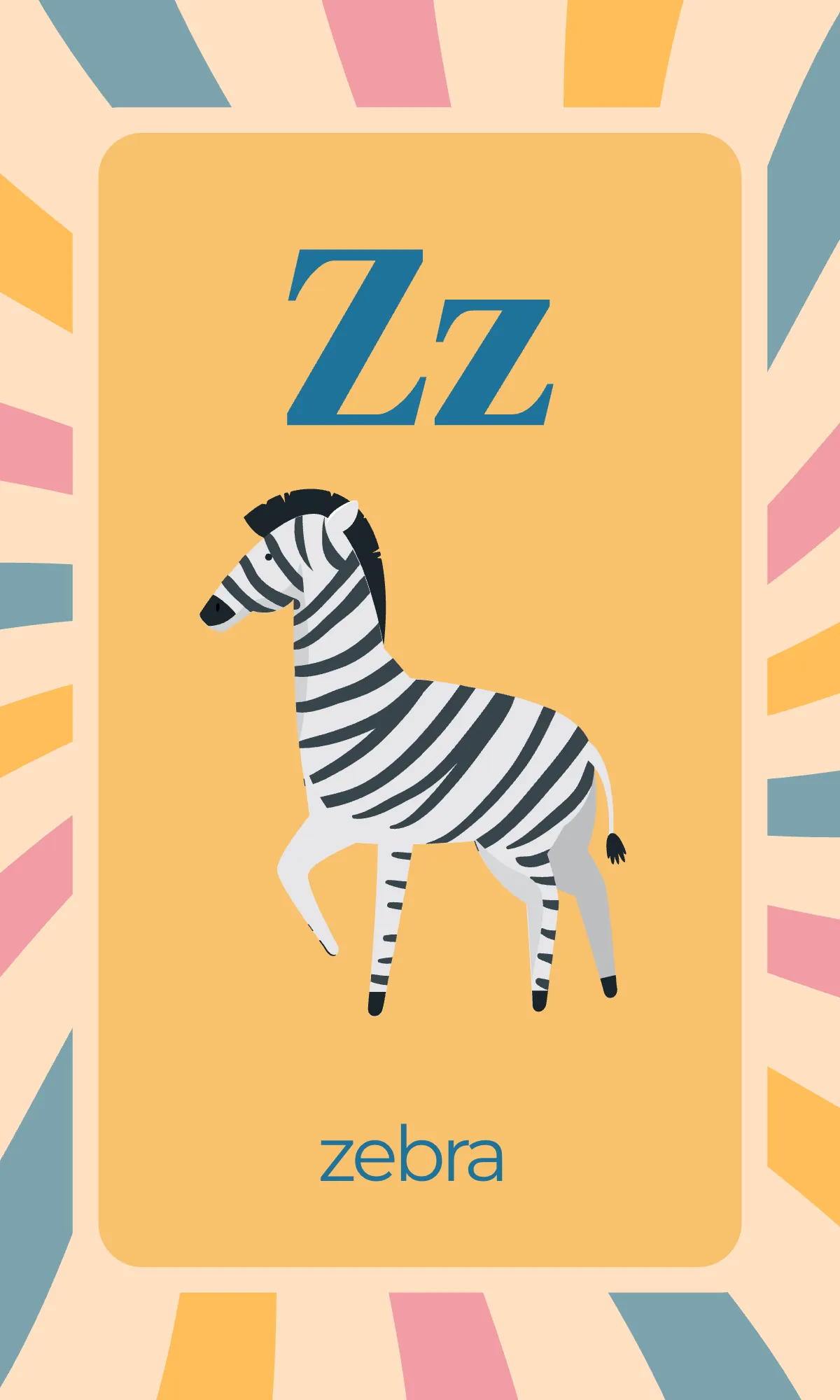 Free Colorful Alphabet Flashcards Template to Edit Online