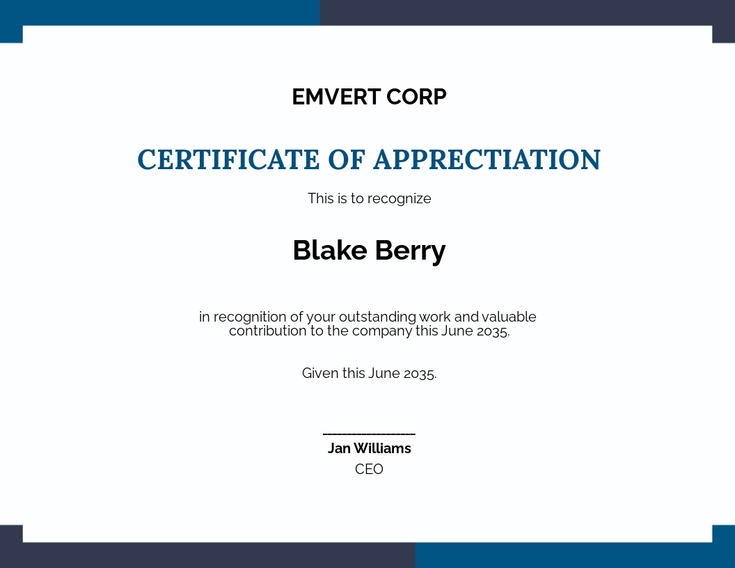 Free Editable Thank You certificate Template - Word