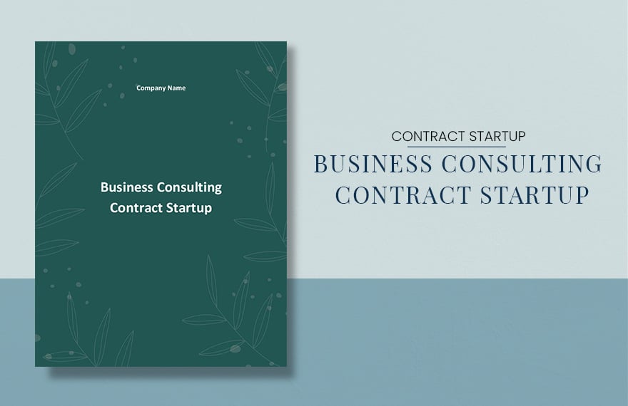 Business Consulting Contract Startup Template